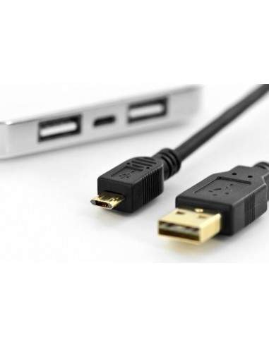 Cavo Con Connettore Micro Usb 2.0 Reversibile E Connettore "A" Reversibile Mt 1,8