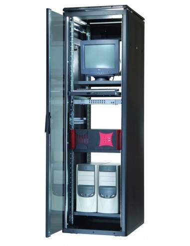 Armadio 42 Unita' Linea Professionale (A)2020 X (L)600 X (P)600 Mm. Colore Nero Ral9005  (Dn-19 42U 6/6-Sw)