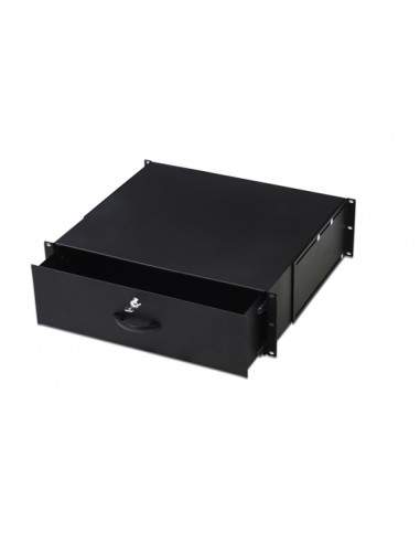 Cassetto Per Armadi Rack 19" Con Serratura, 3 Unita', Colore Nero Ral9005-Dimensioni (L/P/A) Mm. 485X480X134