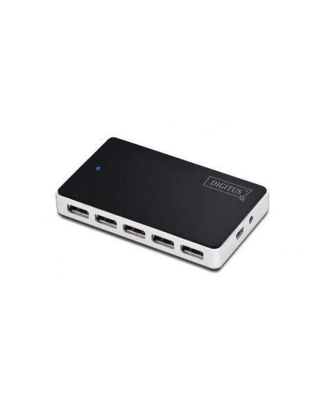 Hub Con 10 Porte Usb 2.0 Con Alimentatore Esterno