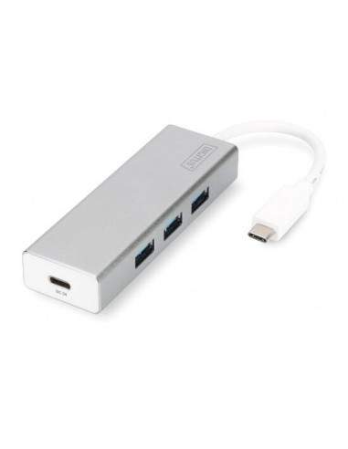 Hub Usb 3.0 Con 3 Porte Usb 3.0 Tipo "A" E 1 Porta Tipo "C", Connettore Maschio Tipo "C"