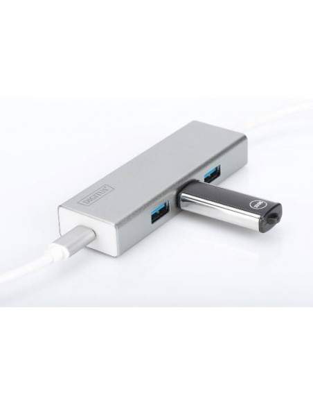 Hub Usb 3.0 Con 3 Porte Usb 3.0 Tipo "A" E 1 Porta Tipo "C", Connettore Maschio Tipo "C"