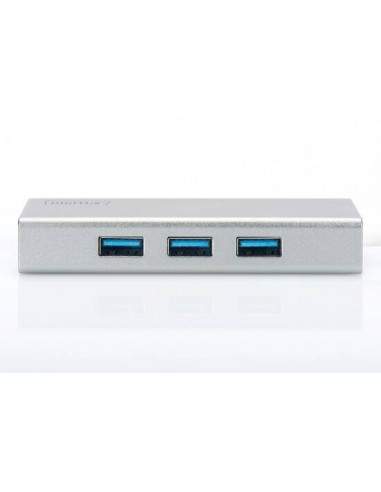 Hub Usb 3.0 Con 3 Porte Usb 3.0 Tipo "A" E 1 Porta Tipo "C", Connettore Maschio Tipo "C"