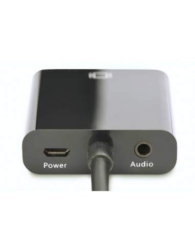 Cavo Adattatore Hdmi Maschio-Vga Femmina Cm. 15 Con Presa Audio 3,5Mm. Colore Nero