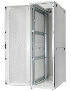 Armadio Rack 19" 42 Unita' Linea Server (A)1970 X (L)600 (P)1000Mm. Colore Grigio Chiaro Con Porta Traforata E Ruote 2