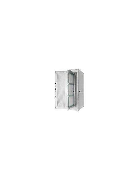 Armadio Rack 19" 42 Unita' Linea Server (A)1970 X (L)600 (P)1000Mm. Colore Grigio Chiaro Con Porta Traforata E Ruote