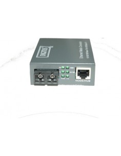 Convertitore 10/100/1000 Gigabit Media Converter Rj45 - Fibra Ottica Sc 1000Base-Sx 2