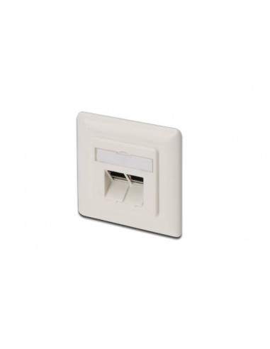 Placca Presa Muro Cat. 6A Schermata Con 2 Prese Rj45 Installazione Cavi Orizzontale