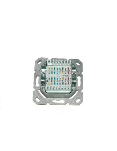 Placca Presa Muro Cat. 6A Schermata Con 2 Prese Rj45 Installazione Cavi Orizzontale