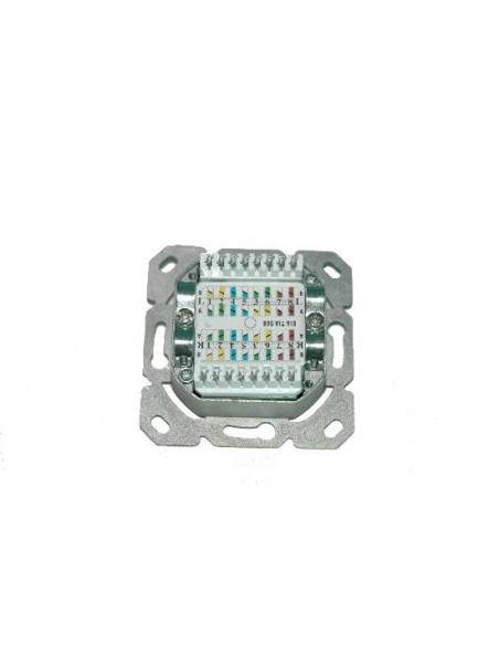 Placca Presa Muro Cat. 6A Schermata Con 2 Prese Rj45 Installazione Cavi Orizzontale