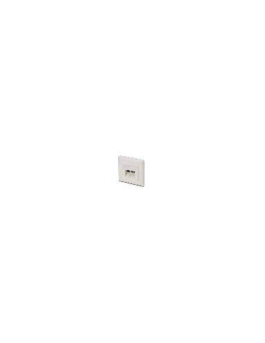 Placca Presa Muro Cat. 6A Schermata Con 2 Prese Rj45 Installazione Cavi Orizzontale
