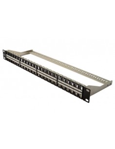 Pannello Patch 19" 48 Porte Per Connettori Keystone (Vuoto) 1 Unita' Schermato Colore Nero