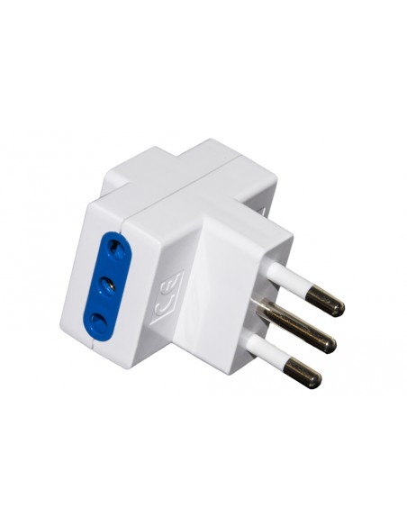 Adattatore 1 Spina Italiana 10A + 3 Prese 10A