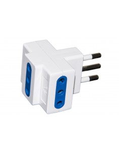 Adattatore 1 Spina Italiana 10A + 3 Prese 10A 2
