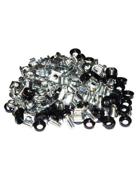 Kit 50 Viti, Dadi E Rondelle Per Installazioni Su Armadi Rack 19" Colore Zinco