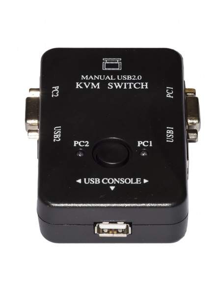 Switch Kvm Manuale Per 2 Pc Usb/Vga Con 1 Mouse, 1 Tastiera Usb E 1 Monitor Vga Con Cavi Inclusi Switch Kvm Manuale Per 2 Pc Usb/Vga Con 1 Mouse, 1 Tastiera Usb E 1 Monitor Vga Con Cavi Inclusi