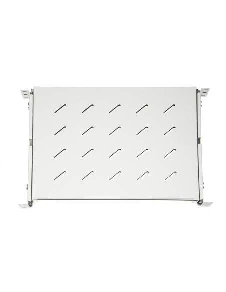 Ripiano Universale Per Armadio Rack Estraibile Su Binari Telescopici 1 Unita' Grigio 350Mm.