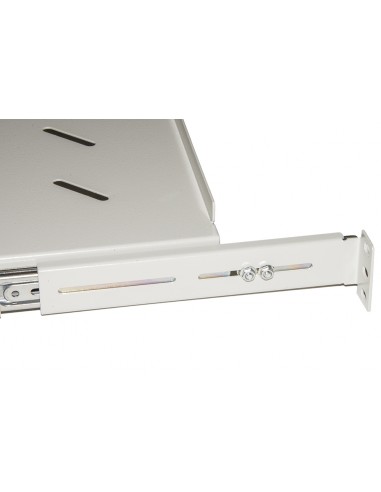 Ripiano Universale Per Armadio Rack Estraibile Su Binari Telescopici 1 Unita' Grigio 350Mm.