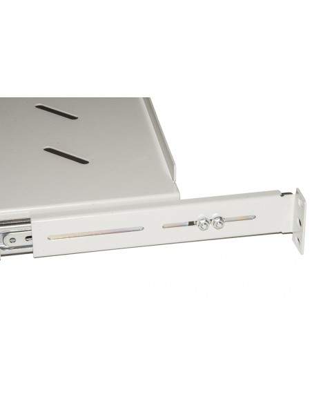 Ripiano Universale Per Armadio Rack Estraibile Su Binari Telescopici 1 Unita' Grigio 350Mm.