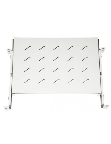 Ripiano Universale Per Armadio Rack Estraibile Su Binari Telescopici 1 Unita' Grigio 350Mm.