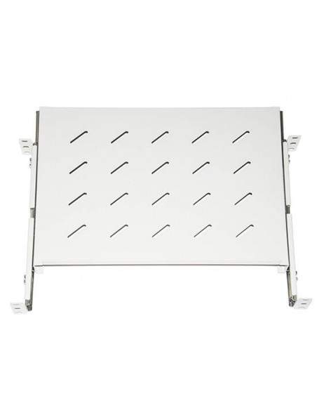 Ripiano Universale Per Armadio Rack Estraibile Su Binari Telescopici 1 Unita' Grigio 350Mm.