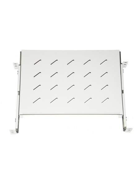 Ripiano Universale Per Armadio Rack Estraibile Su Binari Telescopici 1 Unita' Grigio 350Mm.