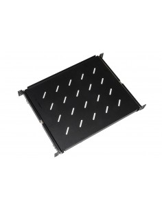 Ripiano Universale Per Armadio Rack Estraibile Su Binari Telescopici 1 Unita' Nero 350Mm. 2