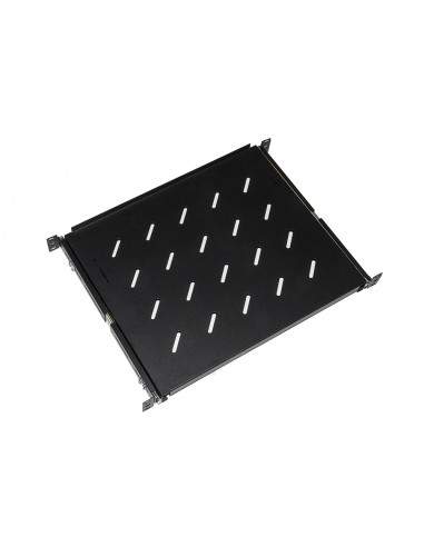 Ripiano Universale Per Armadio Rack Estraibile Su Binari Telescopici 1 Unita' Nero 350Mm.