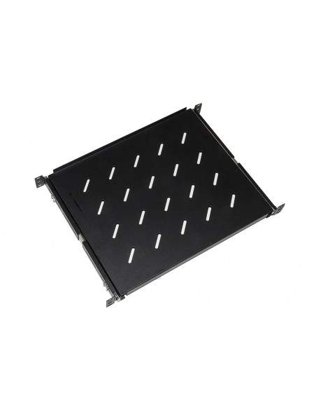 Ripiano Universale Per Armadio Rack Estraibile Su Binari Telescopici 1 Unita' Nero 350Mm.