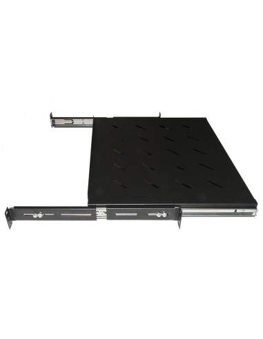 Ripiano Universale Per Armadio Rack Estraibile Su Binari Telescopici 1 Unita' Nero 350Mm.