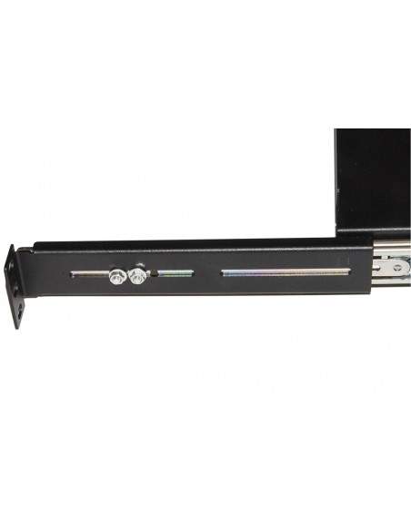 Ripiano Universale Per Armadio Rack Estraibile Su Binari Telescopici 1 Unita' Nero 350Mm.