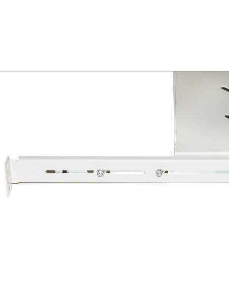 Ripiano Universale Per Armadio Rack Estraibile Su Binari Telescopici 1 Unita' Grigio 550Mm.