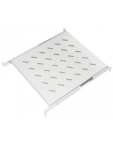 Ripiano Universale Per Armadio Rack Estraibile Su Binari Telescopici 1 Unita' Grigio 550Mm.