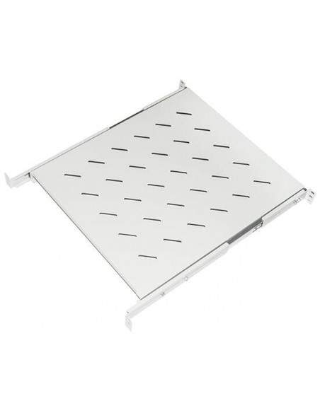 Ripiano Universale Per Armadio Rack Estraibile Su Binari Telescopici 1 Unita' Grigio 550Mm.