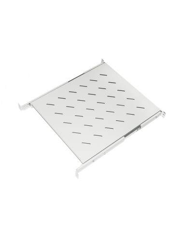 Ripiano Universale Per Armadio Rack Estraibile Su Binari Telescopici 1 Unita' Grigio 550Mm.