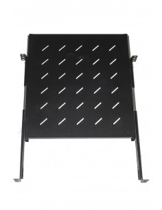 Ripiano Universale Per Armadio Rack Estraibile Su Binari Telescopici 1 Unita' Nero 550Mm. 2