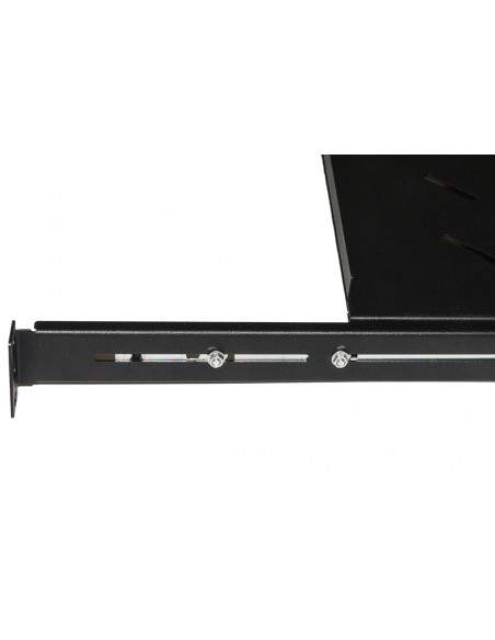 Ripiano Universale Per Armadio Rack Estraibile Su Binari Telescopici 1 Unita' Nero 550Mm.