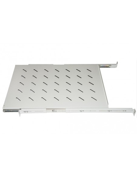 Ripiano Universale Per Armadio Rack Estraibile Su Binari Telescopici 1 Unita' Grigio 650Mm.