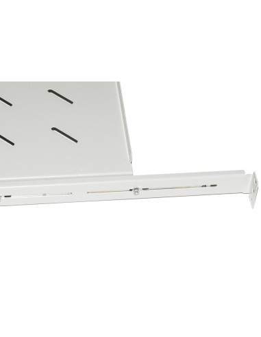 Ripiano Universale Per Armadio Rack Estraibile Su Binari Telescopici 1 Unita' Grigio 650Mm.