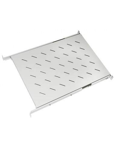 Ripiano Universale Per Armadio Rack Estraibile Su Binari Telescopici 1 Unita' Grigio 650Mm.