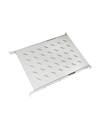 Ripiano Universale Per Armadio Rack Estraibile Su Binari Telescopici 1 Unita' Grigio 650Mm.