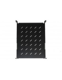 Ripiano Universale Per Armadio Rack Estraibile Su Binari Telescopici 1 Unita' Nero 650Mm. 2