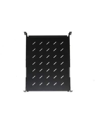 Ripiano Universale Per Armadio Rack Estraibile Su Binari Telescopici 1 Unita' Nero 650Mm.