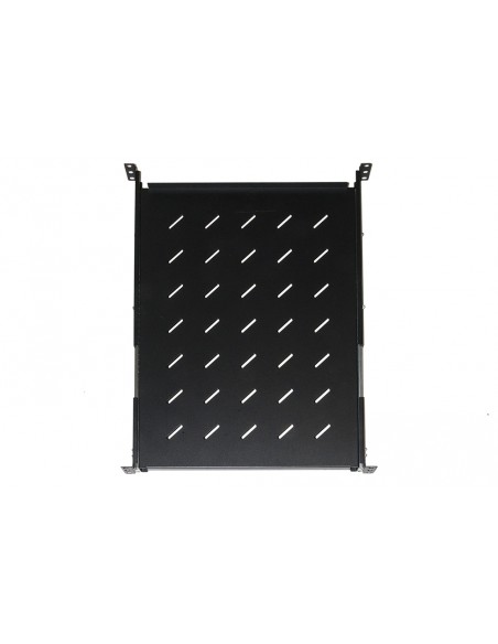 Ripiano Universale Per Armadio Rack Estraibile Su Binari Telescopici 1 Unita' Nero 650Mm.