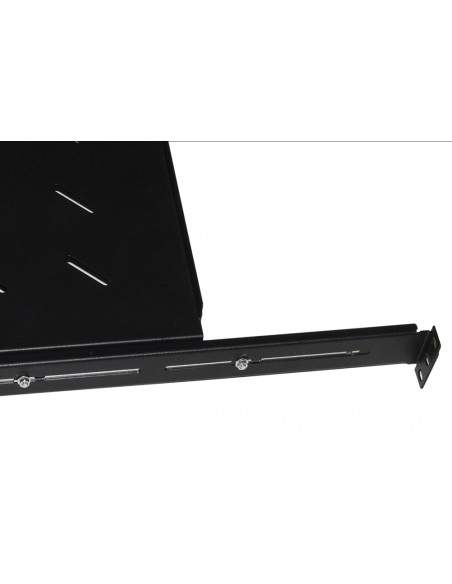 Ripiano Universale Per Armadio Rack Estraibile Su Binari Telescopici 1 Unita' Nero 650Mm.