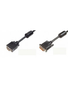 Cavo Monitor Connettori Dvi 24+5 Maschio/Vga 15 Poli Maschio Mt.3
