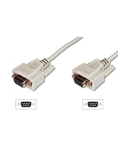 Cavo Prolunga 9 Poli (Per Modem Mouse Ecc.) Custodie Pressofuse Viti Lunghe Connessioni Dritte Femmina/Femmina Mt.2