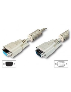 Cavo Vga Monitor 15 Poli Doppia Schermatura Ul 2919 Maschio/Femmina Mt.3 Con Filtro Di Ferrite Antidusturbo