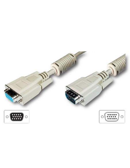 Cavo Vga Monitor 15 Poli Doppia Schermatura Ul 2919 Maschio/Femmina Mt.3 Con Filtro Di Ferrite Antidusturbo