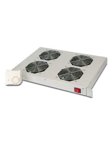 Sistema Di Ventilazione Con Termostato Montaggio Frontale In Armadi 19" Con 4 Ventole (Dn-19 Fan-4-Ho)